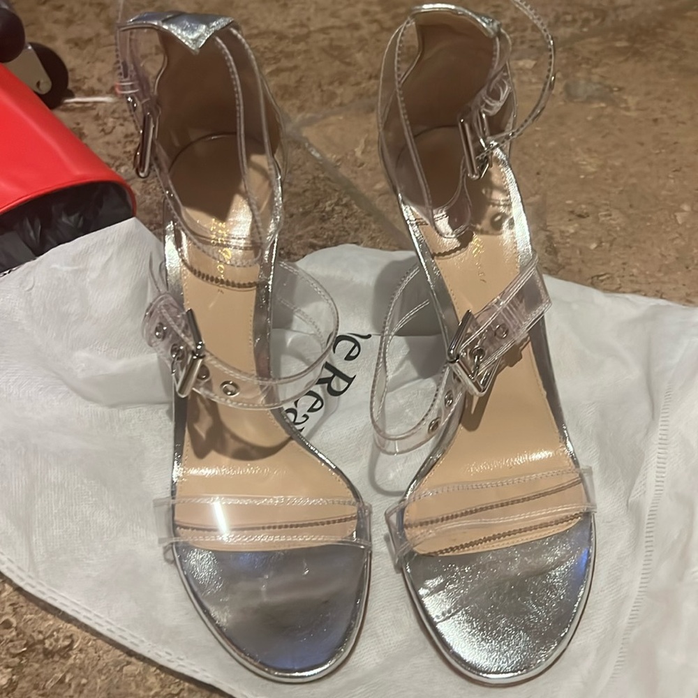 GIANVITO Rossi clear strapy heels, brand new without box